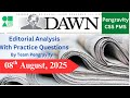 DAWN Editorial Analysis 08th August 2025 CSS PMS Preparation Pengravity Team Pakistan
