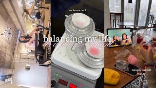 balancing life as a pharmacy student ⋆˚ 👩🏻‍🔬 deadlines, quizzes, pilates & mini breaks