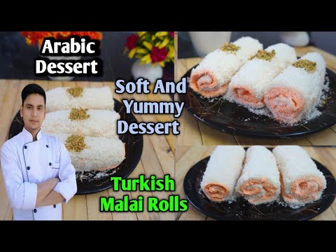Sultan Lokumu /Malai Rolls /Turkish Malai Rolls /No Bake Dessert /