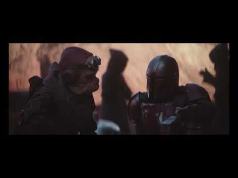 The Mandalorian talking to Jawa’s