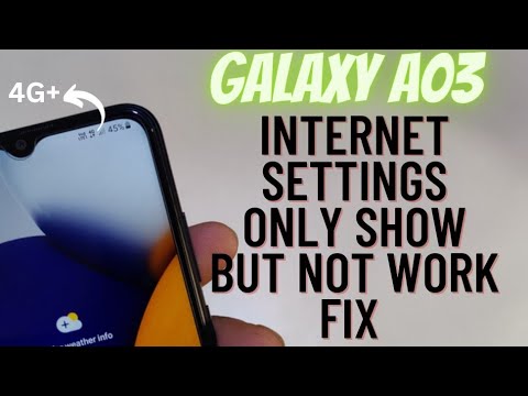 Galaxy A03 Internet Settings Only Show 4G But Not Work Fix Problem
