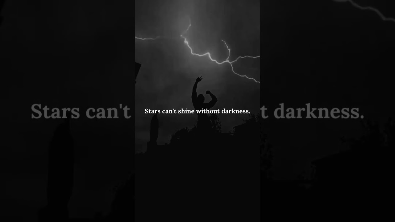 #heartfelt #minimalistquotes #motivationalquotes Stars can't shine without darkness.