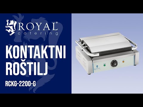 videozapis - Kontaktni roštilj - rebrasti roštilj - 2200 W