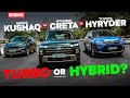 2024 Hyundai Creta vs Toyota Hyryder vs Skoda Kushaq comparison review - is the hype real?| @odmag
