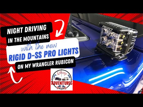 Night Driving in the Mountains with the New Rigid D-SS Pro Lights on My Wrangler Rubicon