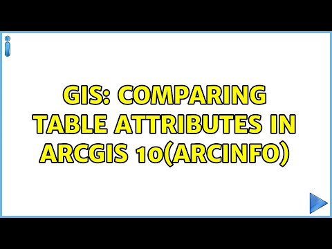GIS: Comparing table attributes in ArcGIS 10(ArcInfo) (3 Solutions!!)
