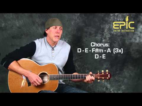 How to play Pink Who Knew acoustic guitar song lesson with chords strumming patterns all parts