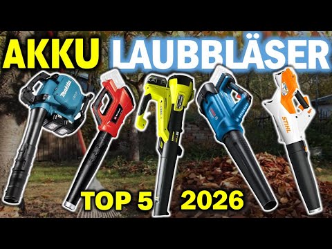 Die besten AKKU LAUBBLÄSER 2026 | Top 5 Akku Laubbläser [Einhell, Makita & Bosch]