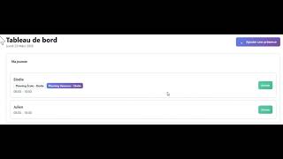 Ma journée : pointer les arrivées et départs