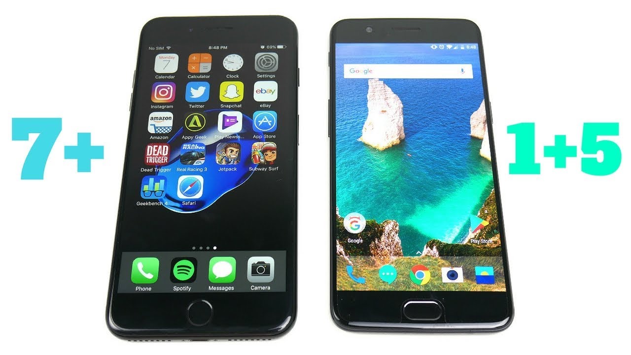 iPhone 7 Plus vs OnePlus 5 Speed Test!