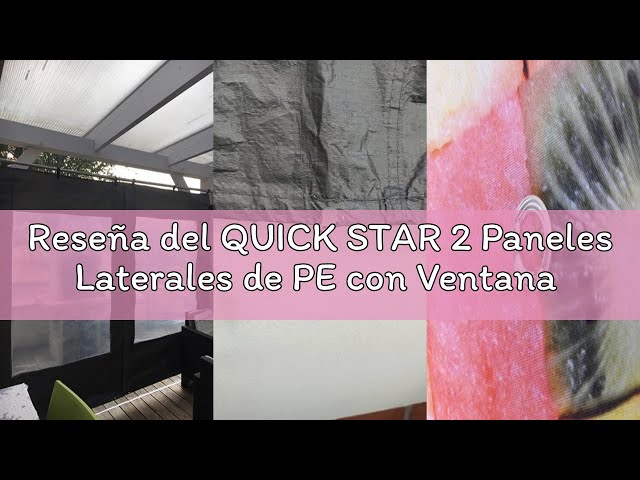 Vídeo relacionado con QUICK STAR 2 Paneles Laterales con Cremallera 300x195cm para Gazebo 3x3m Pavilion Sidewall Anthracite RAL 7012