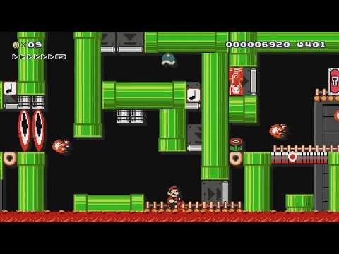 5-4 Pickle Castle. by [CH]☆Eπzσ. - Super Mario Maker - No Commentary 1bm