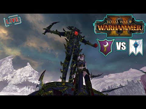 Total War: Warhammer II Live Battlecast #9 - (1v1) Dark Elves vs High Elves - Death Hag's Demise
