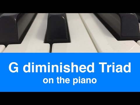 G Diminished Triad (Gdim) | Piano And Music Theory Tutorial✨
