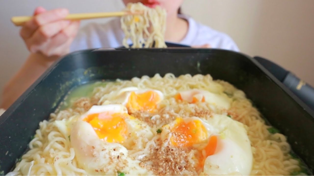 【ASMR】サッポロ一番塩らーめん🍜うますぎる　Noodle 라면