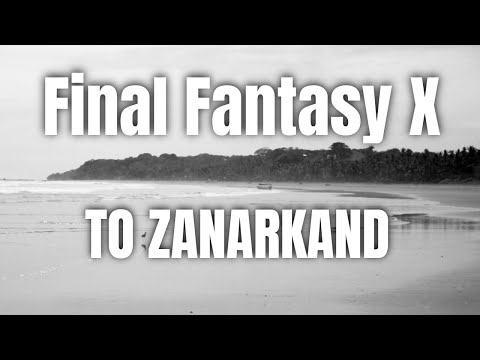 1 Hour Final Fantasy X To Zanarkand | Black and White Relaxing Beach Waves