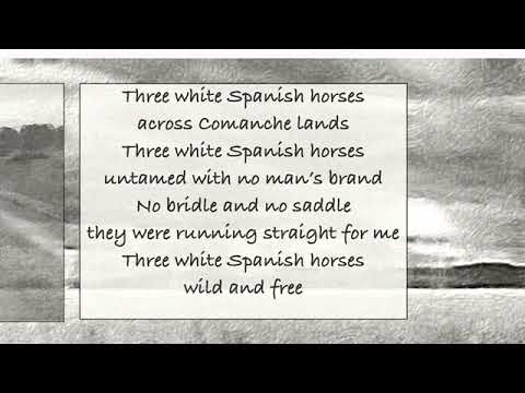 Three White Spanish Horses