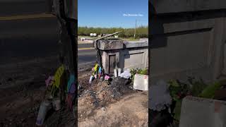 Memorial grows at site of fiery crash east of Riverbank that killed four