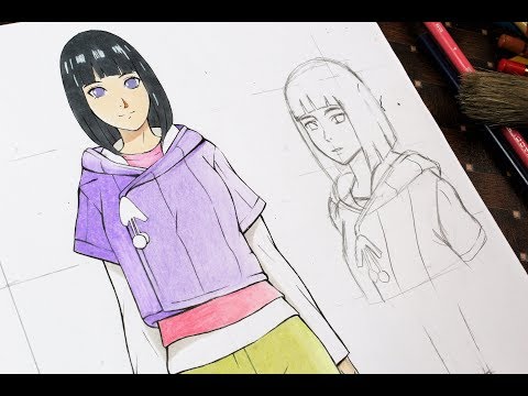 ☆HOW TO DRAW Anime Girl (Hinata Hyuga) Full Body...