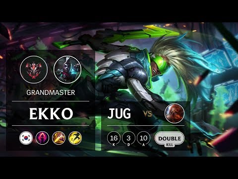 Ekko Jungle vs Gragas - KR Grandmaster Patch 9.18