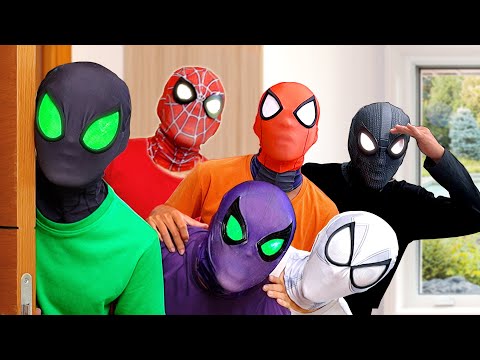 Bros 6 Spider-Man In The House || Hey , Become SuperHero and Go To Trainning Nerf Gun !! ( Dynamic )
