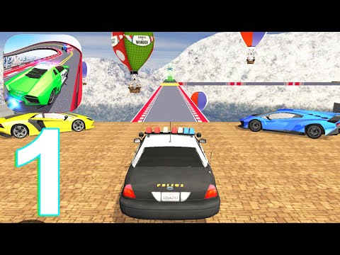 Police Mega Ramp Car Stunts 3D Gameplay Walkthrough Part 1 (IOS/Android)