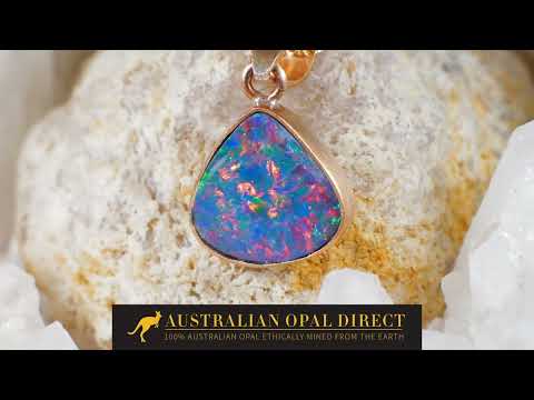 Colar de opala, colar de opala Austrália, pingente de colar de opala - Australian Opal Direct