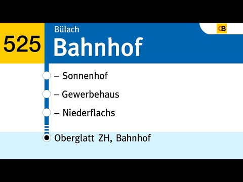 Postauto/ZVV Ansagen | 525 Bülach - Oberglatt ZH | BoJa Ansagen