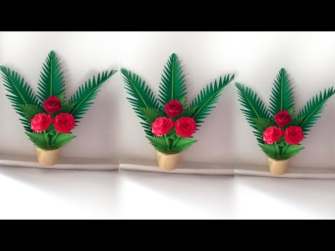 diy home decoration paper rose flowers / make handmade paper rose