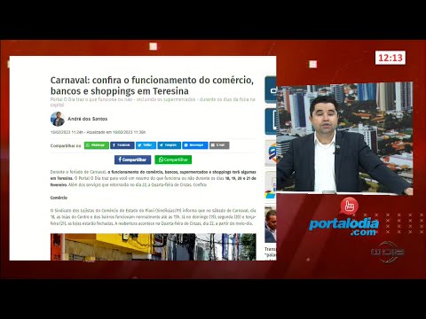 Notícias do Portal O Dia no programa Rota do Dia 16 02 2023