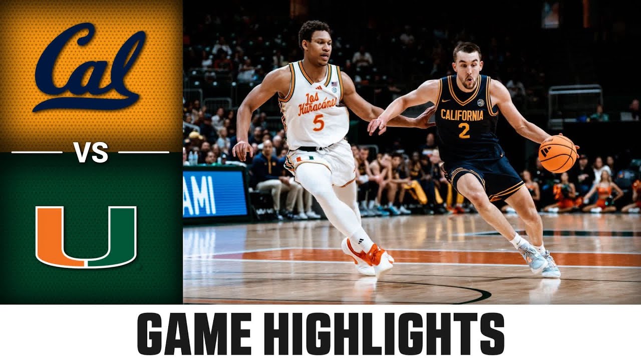 Cal vs. Miami Game Highlights | 2025-26 ACC Men's Basketball