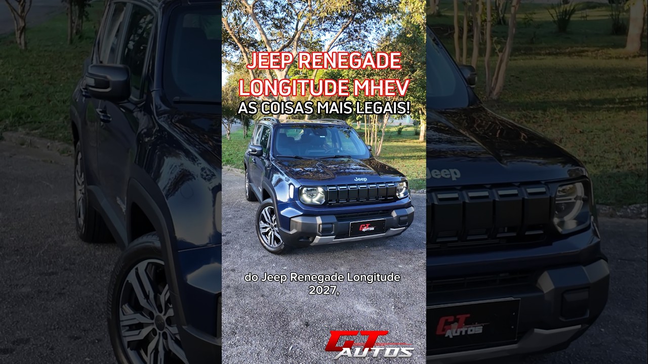 As coisas mais legais do Jeep Renegade Longitude Híbrido leve! #shorts