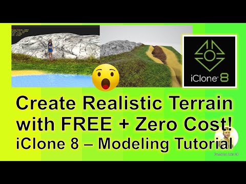 How to create a Terrain for iClone 8 with Blender | Material | Sculpting | Painting