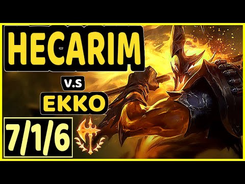 YAMPI (HECARIM) vs EKKO - 7/1/6 KDA JUNGLE CHALLENGER GAMEPLAY - BR