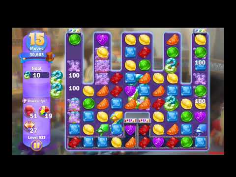 Wonkas World of Candy Level 933 NO BOOSTERS - A S GAMING ✔