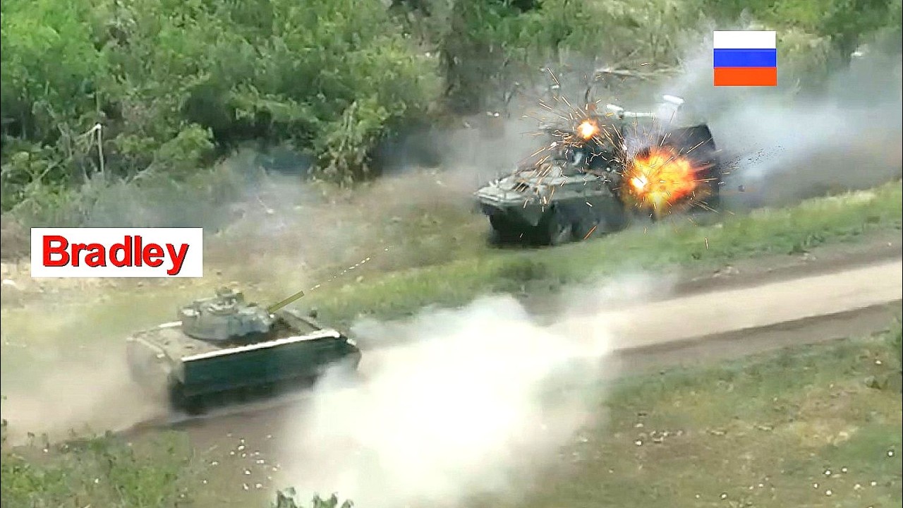M2 Bradley destroyed a Russian IFV face-to-face in close combat.