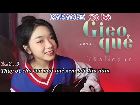 KARAOKE  gieo quẻ - Hoàng Thùy Linh & Đen | BEAT GUITAR YẾN NAPUN