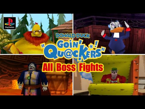 Donald Duck: Goin' Quakers - All Boss Fights | PS1