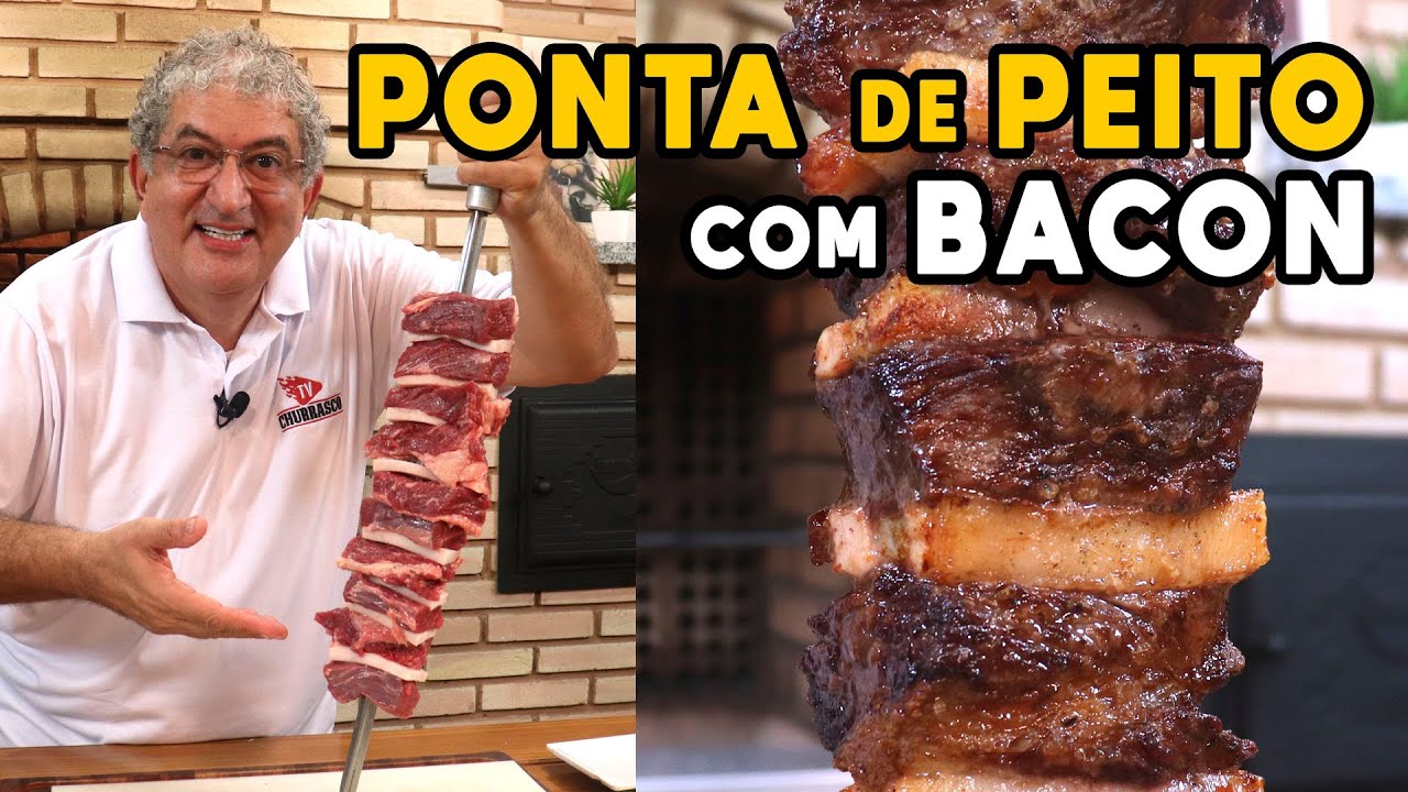 Como Fazer Ponta de Peito com Bacon (Granito) - Tv Churrasco