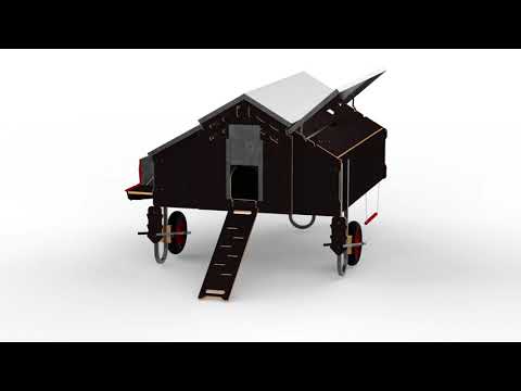 Slide 4 - Copele Free Range Chicken Caravan with wheel kit (video)
