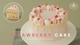 핑크핑크한💕 레몬 딸기 생크림 케이크 만들기 : Lemon strawberry cake Recipe - Cooking tree 쿠킹트리*Cooking ASMR