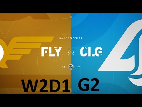 FLY vs CLG Game 2 Highlights - 2017 NALCS SPRING SPLIT - WEEK 2 DAY 1