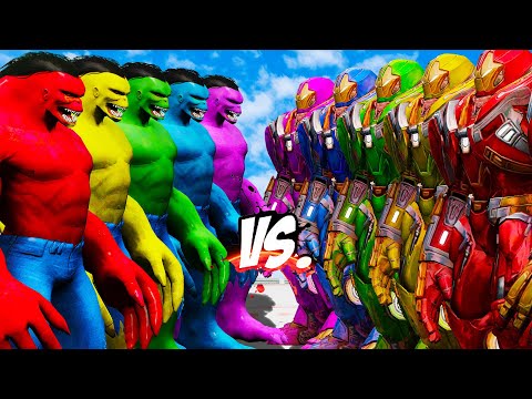TEAM HULK 2099 COLOR VS TEAM HULKBUSTER COLOR - EPIC SUPERHEROES WAR