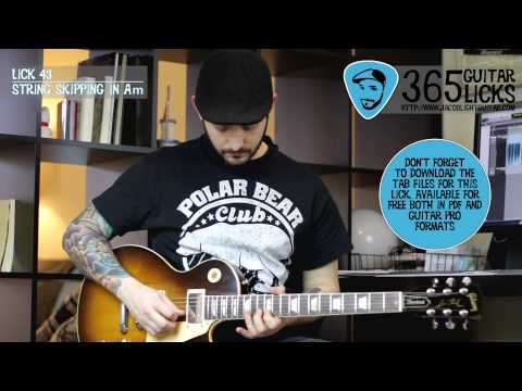 Lick 43/365 - String Skipping in Am | 365 Guitar Licks Project