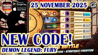 🎁NEW CODE Demon Legend Fury Giftcode & Redeem Code 25 November 2025 - Mobile Game (Android/IOS)