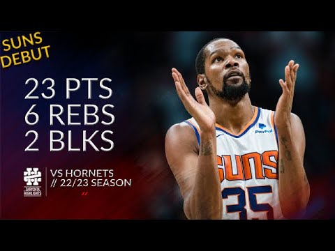 Kevin Durant 23 pts 6 rebs 2 blks vs Hornets 22/23 season