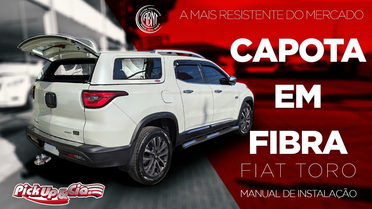 Instalação Capota em Fibra de Vidro Para Fiat Toro - Pickup&Cia