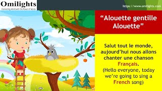 Tricks - &#39;Alouette gentille Alouette&#39; French Poem with Lyrics and English Meaning | Birds Body parts