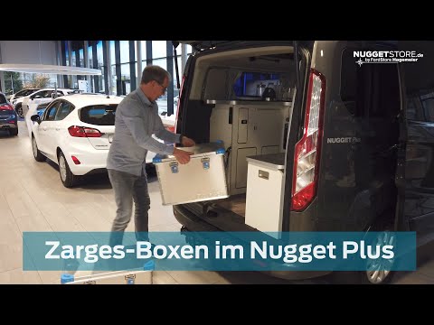 Ford Nugget Zubehör - Zarges-Boxen im Nugget Plus