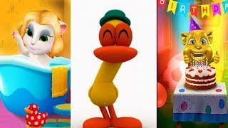 My Talking Angela great makeover My talking cat Tom My Talking PATO funny video for kids